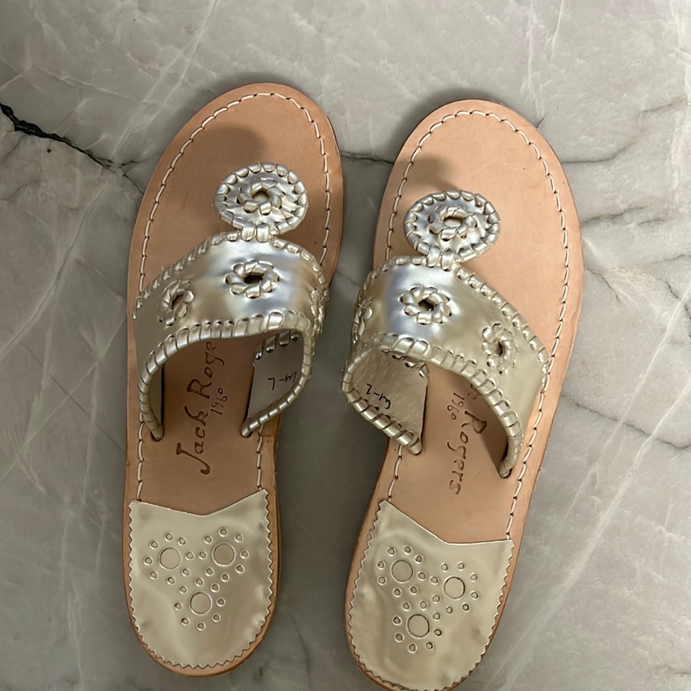 Jack Rogers 7.5 platinum.